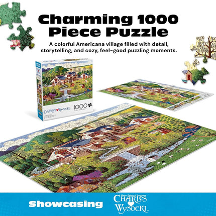Buffalo Games – Charles Wysocki - Rainbow's End - 1000 Piece Jigsaw Puzzle - Colorful Puzzles for Adults – Precision-Cut Pieces, Beautiful Artwork, and Hours of Fun