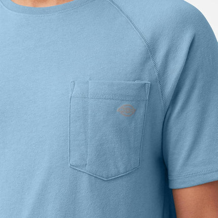 T-shirt de poche à manches courtes Dickies Cooling pour homme, bleu poussière, XXL grande taille