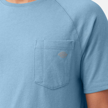 Dickies Mens Cooling Short Sleeve Pocket T-Shirt, Dusty Blue, XX-Large
