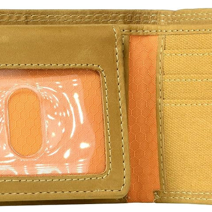 Timberland PRO Men's Leather RFID Wallet with Removable Flip Pocket Card Carrier, Wheat/Pullman, One Size