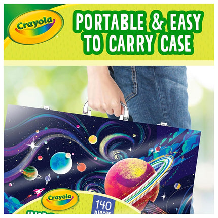 CRAYOLA Inspiration Art Case Coloring Set - Tie-Dye (140ct), Art Supplies Set For Kids, Drawing Kit, Travel Gift for Girls & Boys, Ages 5+
