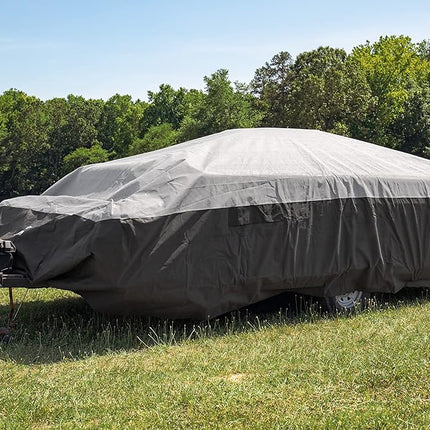 Camco ULTRAGuard RV Cover | Fits Pop-Up Campers 10 to 12-feet | Extremely Durable Design that Protects Against the Elements | (45762)