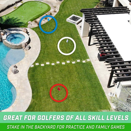 GoSports Golf Flags 3 Pack Great for Practice and Backyard Family Golf Games