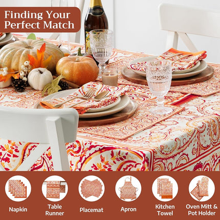 Maison d' Hermine Table Cloth Rectangle Table Reusable 100% Cotton 60"x120"