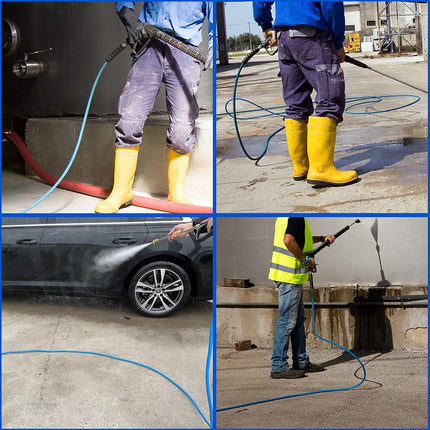FIXFANS Pressure Washer Hose 15M X 1/4", Kink Resistant Power Washer Hose