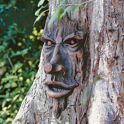 Design Toscano The Spirit of Nottingham Woods Greenman Wall Sculpture, 38 cm, Polyresin, Woodtone