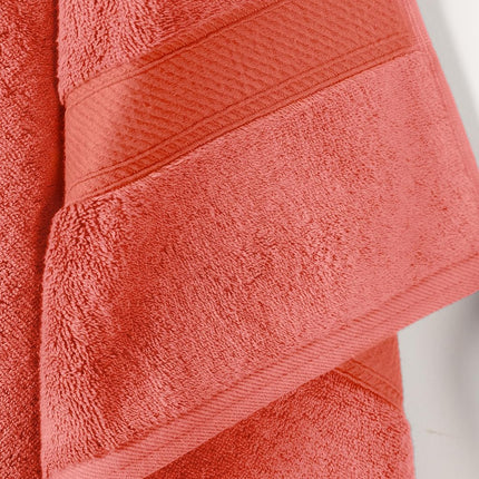 Juego de Toallas de Baño de Lujo de Algodón Egipcio Superior de 800 GSM, Incluye 2 Toallas de Baño, Esenciales de Lujo, Toallas Absorbentes de Secado Rápido, Baño de Invitados, Apartamento, Casa Nueva, Ducha, Calidad Hotelera, Coral