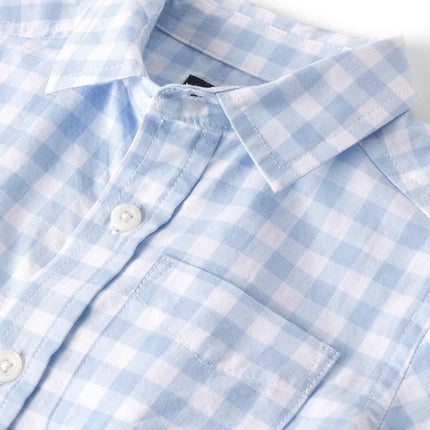 The Children's Place Baby Boys' and Toddler Poplin Long Sleeve Button Down Shirt, Whirlwind Plaid, 3T