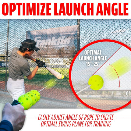 Franklin Sports Launch Line Baseball Hitting Trainer - IDB Swing Trainer + Batting Practice Aid - Baseball + Softball Batting Practice Equipment + Training Aid for Hitters,White/Yellow