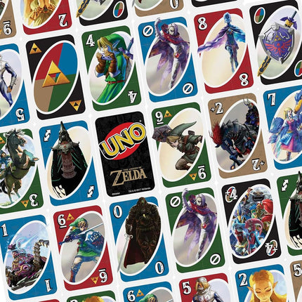 Mattel Games UNO The Legend of Zelda Card Game for Family Night with Graphics from The Legend of Zelda & Special Rule