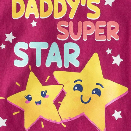 The Children's Place Baby Girls' and Toddler Assorted Everyday Short Sleeve Graphic T-Shirts,multipacks, Love Family/Mommy Sunshine/Daddys Star, 4T