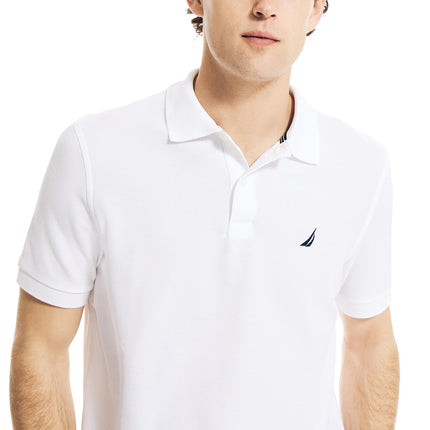 Polo Nautica Performance Deck uni classique à manches courtes pour homme, Blanc éclatant, 3XL Grande taille