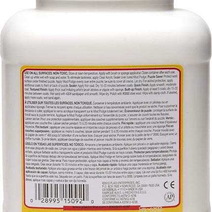 Mod Podge Matte Sealer, Glue & Finish: All-in-One Craft Solution- Quick Dry, Easy Clean, for Wood, Paper, Fabric & More. Non-Toxic - Craft with Confidence, Made in USA, 64 oz., Pack of 1