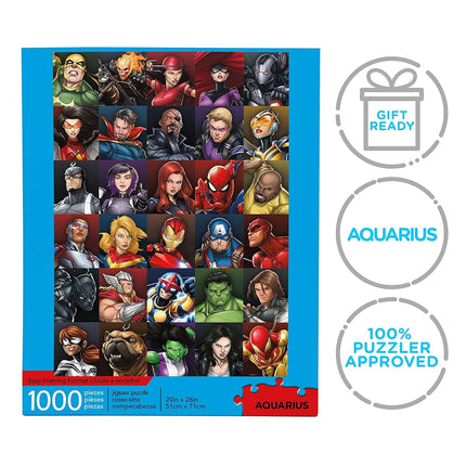 AQUARIUS Marvel Heroes Collage 1,000 pc Puzzle