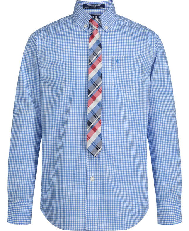 IZOD Boys' Long Sleeve Button-Down Collared Dress 