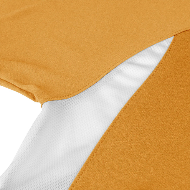 Camiseta de béisbol de poliéster ligero Top Spin de CHAMPRO, adulto mediano, dorado, blanco