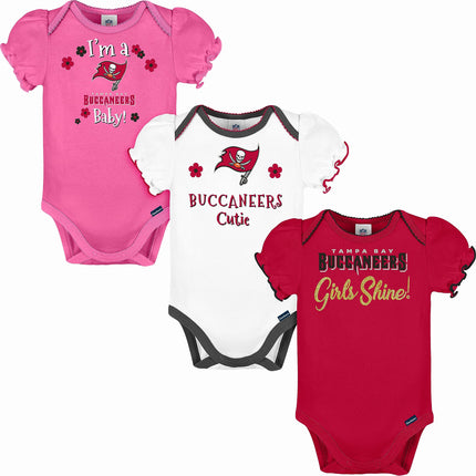 NFL Gerber Baby Girl's Standard 3 Pack Short Sleev