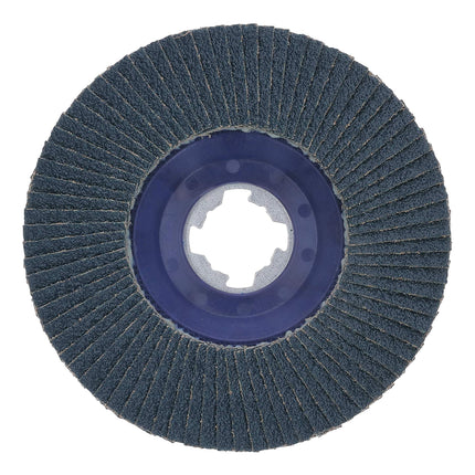 BOSCH FDX2750060 1-Piece 5 in. X-Lock Flap Disc 60 Grit Compatible with 7/8 in. Arbor Type 27 for Applications in Metal Blending and Grinding