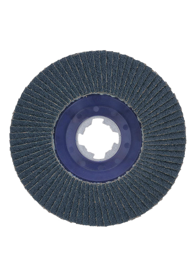 BOSCH FDX2750060 1-Piece 5 in. X-Lock Flap Disc 60 Grit Compatible with 7/8 in. Arbor Type 27 for Applications in Metal Blending and Grinding