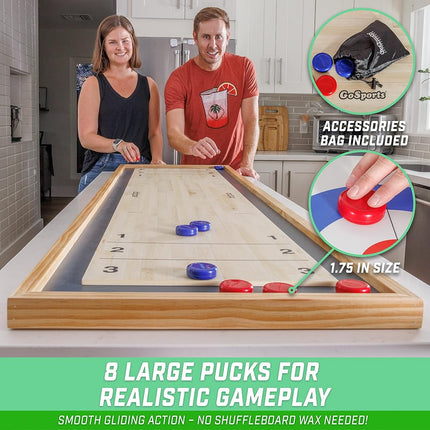 GoSports 6 foot Shuffleboard and Curling 2-in-1 Game
