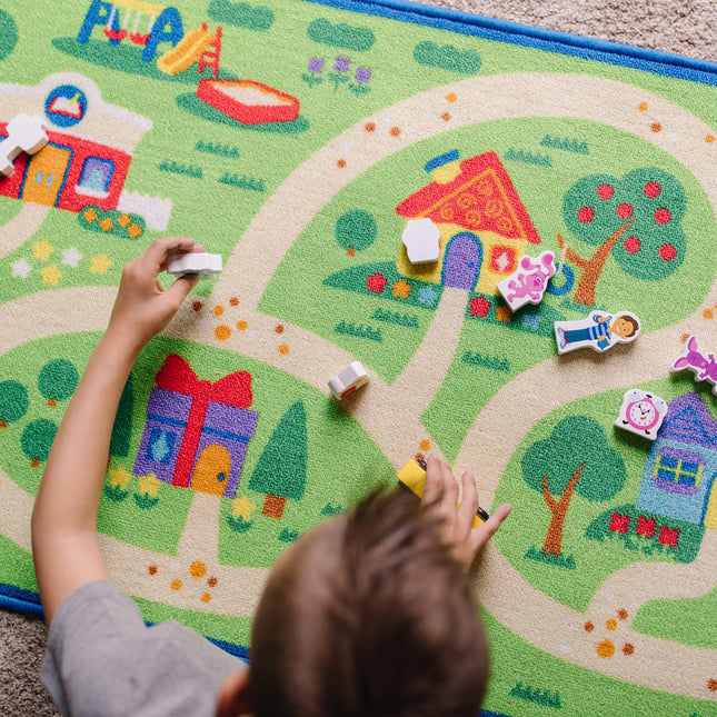 Melissa & Doug: Blue's Clues Town Activity Rug 112cm x 66cm | Playspaces and Decor | 3+ | Gift for Boy or Girl