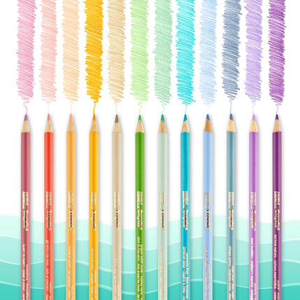CRAYOLA Colours of Kindness Pencils Age 3+ - Assorted Colours (Pack of 12) | Colours That Represent Good Feelings | Ideal for Kids Aged 3+, pastel-coloured
