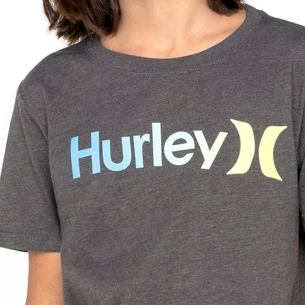 Camiseta gráfica One and Only para niño de Hurley, carbón jaspeado/multicolor, grande