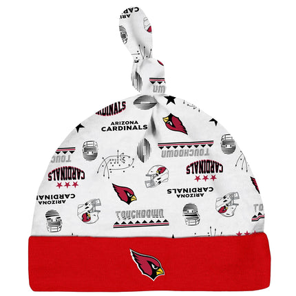 NFL 3 Piece Bodysuit, Sleep n Play and Cap Set, Boy Arizona Cardinals Blue, 0-3M