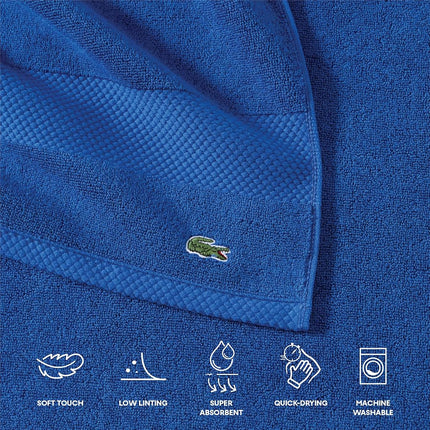 Lacoste Heritage Supima Cotton Tub Mat, Surf Blue, 21" x 31"
