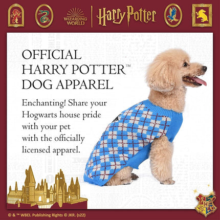 Harry Potter Ravenclaw Pet Sweater - Size Small | Costumes for Dogs | Dog Apparel & Accessories for Hogwarts Houses, Blue