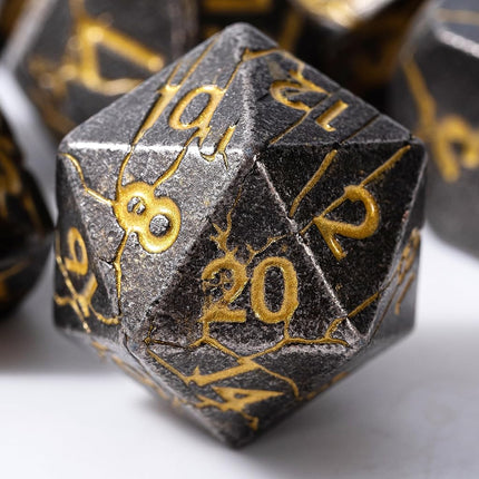 Metal Dice for DND - Ancient Cracked Pharaoh Ruins