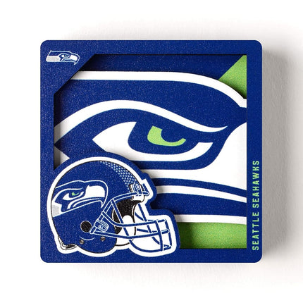 YouTheFan NFL Seattle Seahawks 3D Logo Series Magnets
