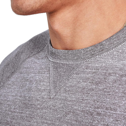 Hanes Men's Crewneck Sweatshirt, Tri-Blend French Terry, Black 50r Pe Heather, L