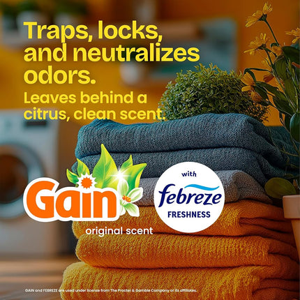 Glad Tall Kitchen Drawstring Trash Bags - OdorShield 13 Gallon White Trash Bag, Gain Original with Febreze Freshness - 80 Count