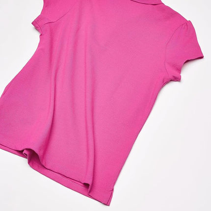 The Children's Place Baby Girls Short Sleeve Polo, Aurora Pink, 16