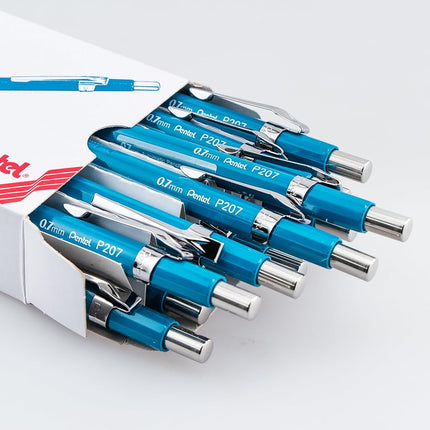 Pentel Sharp Mechanical Pencil, (0.7mm), Blue Barrel, Box of 12 (P207C)