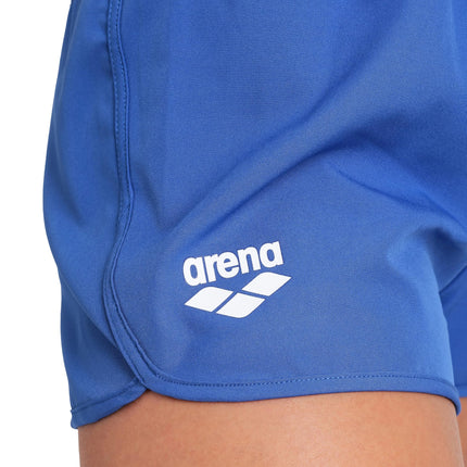 Arena Women's Team Solid 100% Polyester Athletic Shorts with Side Pockets and Drawstring, Royal, XX-Small