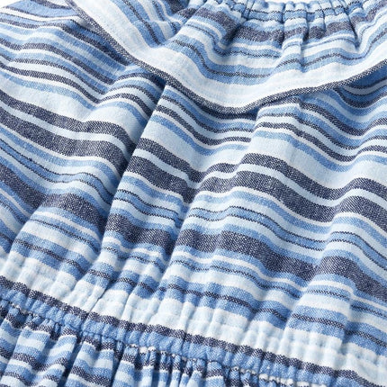 Vestido Gymboree para niñas y bebés con manga con volantes, azul fiesta, 18-24 meses
