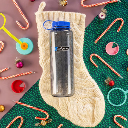 Nalgene Sustain Tritan BPA-Free Water Bottle Made with Material Derived from 50% Plastic Waste, 48 OZ, Wide Mouth, Grey