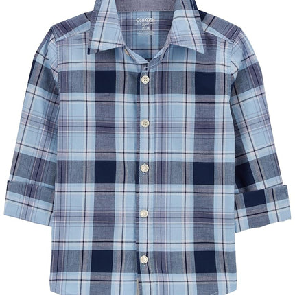 OshKosh B'Gosh Boys' Classic, Blue Plaid, 3T
