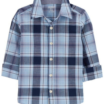 OshKosh B'Gosh Boys' Classic, Blue Plaid, 3T