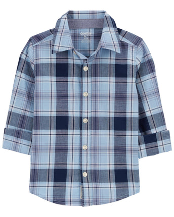 OshKosh B'Gosh Boys' Classic, Blue Plaid, 3T