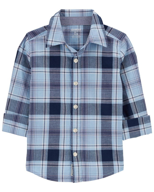 OshKosh B'Gosh Boys' Classic, Blue Plaid, 3T
