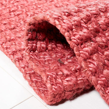 SAFAVIEH Natural Fiber Collection Runner Rug - 2'3" x 7', Red, Handmade Farmhouse Jute, Ideal for High Traffic Areas in Living Room, Bedroom (NF730D)
