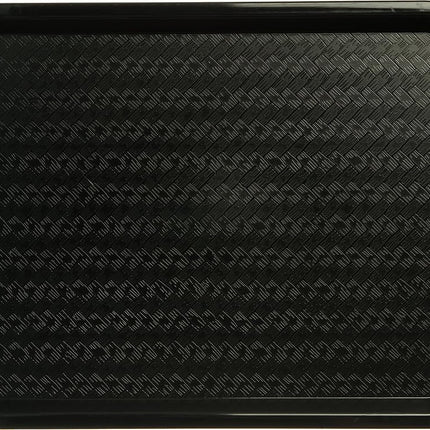 Bandeja de cafetería Carlisle FoodService Products Cafe Fast Food con superficie estampada para cafeterías, comida rápida y comedor, plástico, 16.31 x 12.06 x 0.7 pulgadas, negro, (paquete de 24)