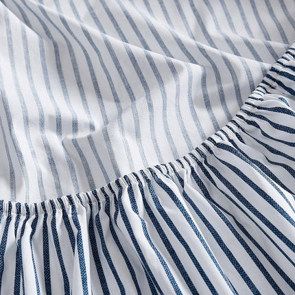 Nautica - Twin XL Sheets, Cotton Percale Bedding Set, Casual Home Decor, Dorm Room Essentials (Harmead Navy, Twin XL)