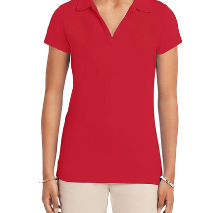 Polo de manga corta de rendimiento uniforme para jóvenes de IZOD, Rojo, Talla XL
