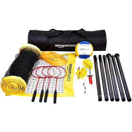 Amazon Basics Outdoor Volleyball and Badminton Com