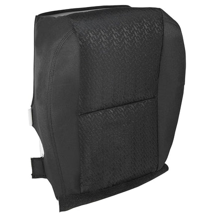 HECASA Bottom Seat Cover Driver Side Compatible with 2007-2014 Chevy Silverado 1500 2500HD 3500HD Front Black Driver Cloth Seat Cover Only