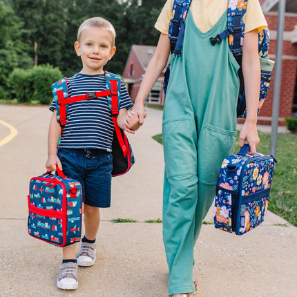 Wildkin Kids ECO rPET Insulated Lunch Box – Keeps Food Hot or Cold, Easy-Clean Lining, Mesh Pockets & BPA-Free – Boys & Girls, Ideal for School, Travel & Daycare – Transportation